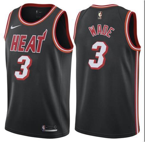 Men Miami Heat #3 Wade Black Game Nike NBA Jerseys1